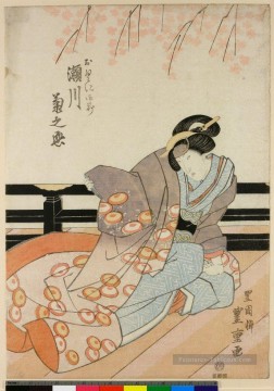 l’acteur Kabuki Segawa kikunojo v As Okuni Gozen 1825 Utagawa Toyokuni japonais Peinture à l'huile